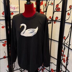 #67. Charter Club Black Knit Sweater. Xl